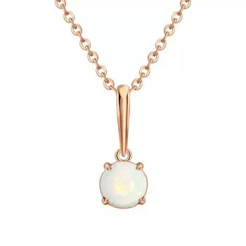 Золотая подвеска с синтетическим опалом