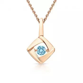 Золотая подвеска с топазами природными