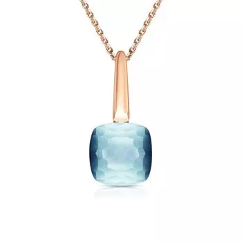 Золотая подвеска с топазами природными