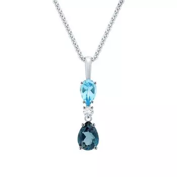 Золотая подвеска с топазами природными