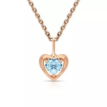 Золотая подвеска с топазами природными