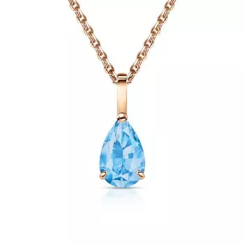 Золотая подвеска с топазами природными