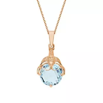 Золотая подвеска с топазами природными