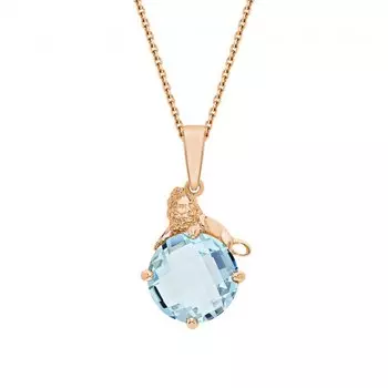 Золотая подвеска с топазами природными