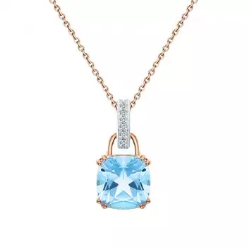 Золотая подвеска с топазом и бриллиантами