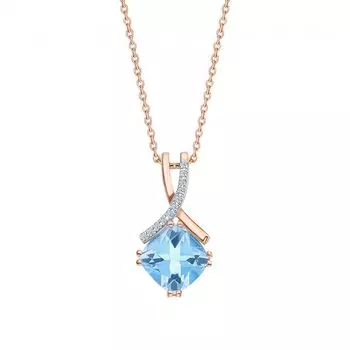 Золотая подвеска с топазом и бриллиантами