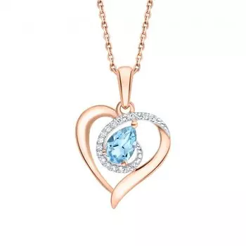 Золотая подвеска с топазом и бриллиантами