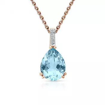 Золотая подвеска с топазом и бриллиантами