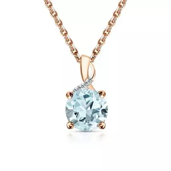 Золотая подвеска с топазом и бриллиантами