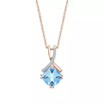 Золотая подвеска с топазом и бриллиантами