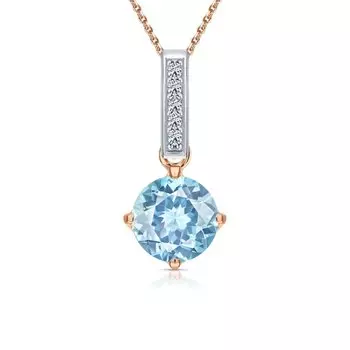 Золотая подвеска с топазом и бриллиантами