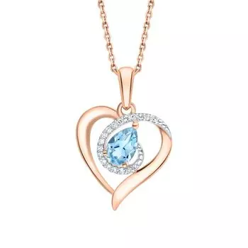 Золотая подвеска с топазом и бриллиантами