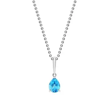 Золотая подвеска с топазом природным