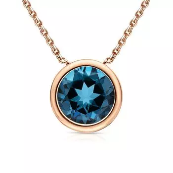 Золотая подвеска с топазом природным