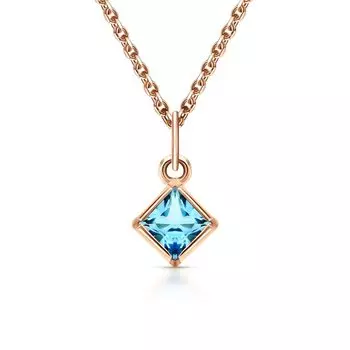 Золотая подвеска с топазом природным