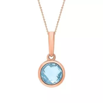 Золотая подвеска с топазом природным