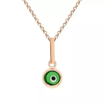 Золотая подвеска с ювелирным стеклом