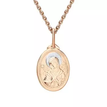 Золотая подвеска "Семистрельная Божия Матерь"