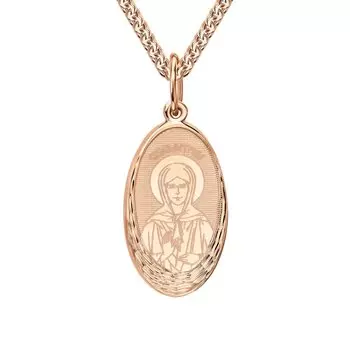 Золотая подвеска "Святая Матрона Московская"