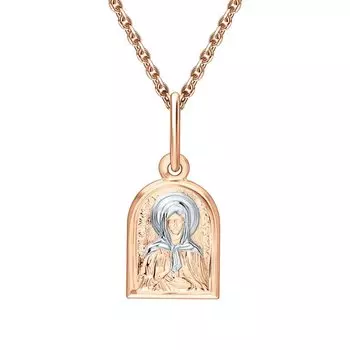 Золотая подвеска "Святая Матрона Московская"