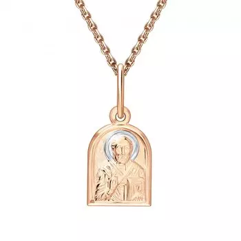 Золотая подвеска "Святой Николай Чудотворец"