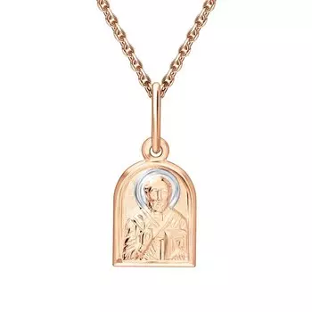 Золотая подвеска "Святой Николай Чудотворец"