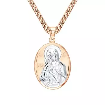 Золотая подвеска Владимирская Божия Матерь