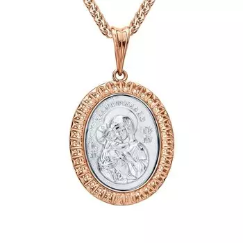 Золотая подвеска "Владимирская Божия Матерь"