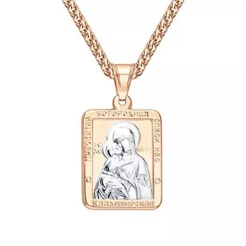 Золотая подвеска Владимирская Божия Матерь