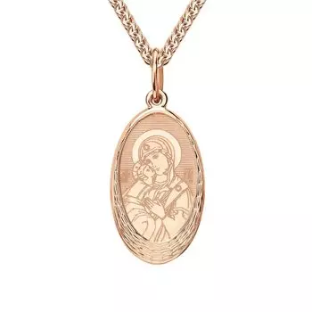 Золотая подвеска "Владимирская Божия Матерь"