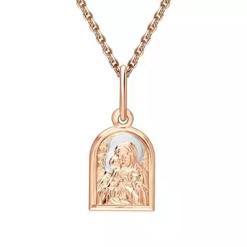 Золотая подвеска "Владимирская Божия Матерь"