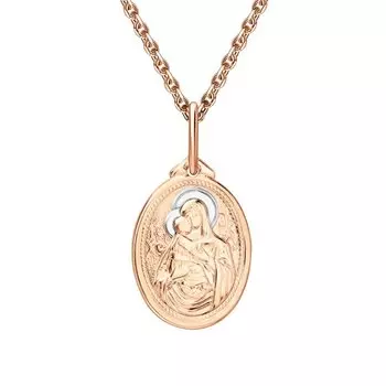 Золотая подвеска "Владимирская Божия Матерь"