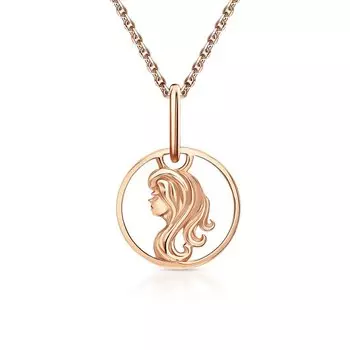 Золотая подвеска-зодиак "Дева"