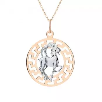 Золотая подвеска-зодиак "Козерог"