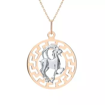 Золотая подвеска-зодиак "Козерог"