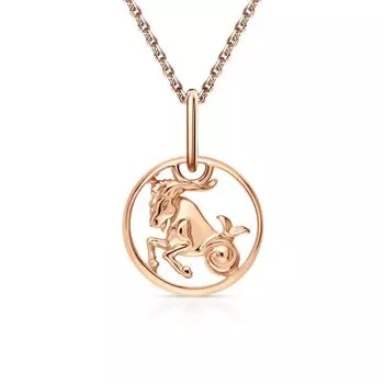 Золотая подвеска-зодиак "Козерог"