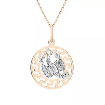 Золотая подвеска-зодиак "Рак"