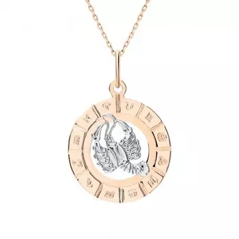 Золотая подвеска-зодиак "Рак"