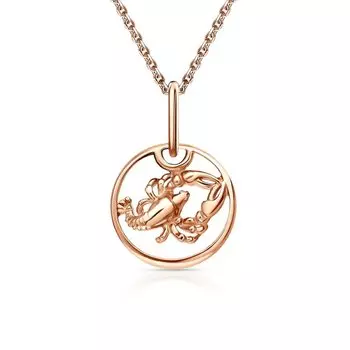 Золотая подвеска-зодиак "Рак"
