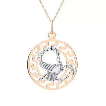 Золотая подвеска-зодиак "Скорпион"