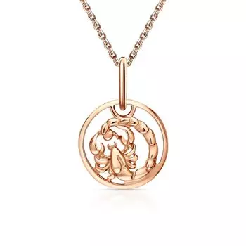 Золотая подвеска-зодиак "Скорпион"