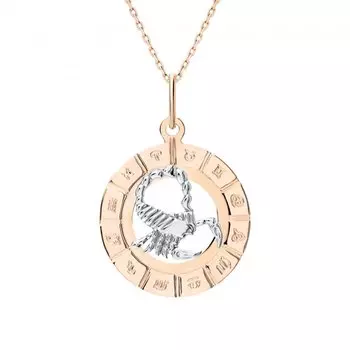 Золотая подвеска-зодиак "Скорпион"