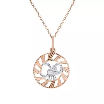 Золотая подвеска-зодиак "Скорпион"