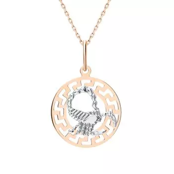 Золотая подвеска-зодиак "Скорпион"