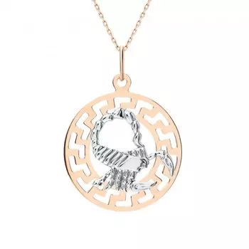 Золотая подвеска-зодиак "Скорпион"