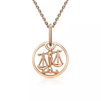 Золотая подвеска-зодиак "Весы"