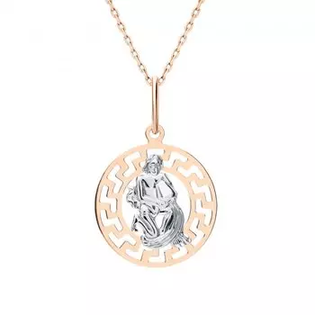 Золотая подвеска-зодиак "Водолей"