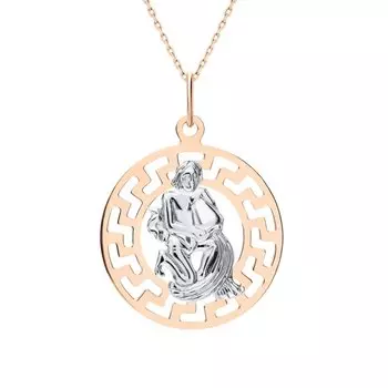 Золотая подвеска-зодиак "Водолей"