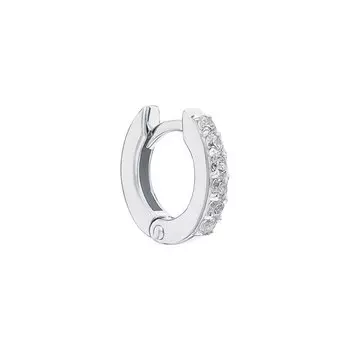 Золотая серьга с фианитами