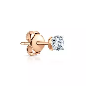 Золотая серьга с фианитами